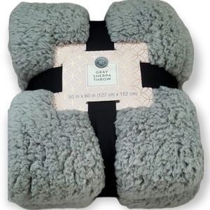 Gray Sherpa Throw